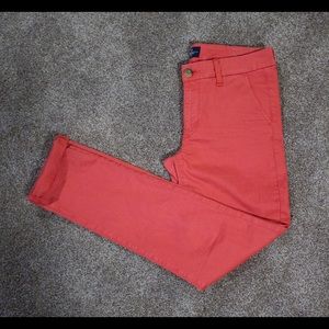 AEO Salmon Colored Skinny Khaki
